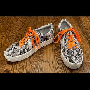 J Slides Snake Print Sneakers